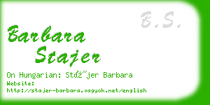 barbara stajer business card